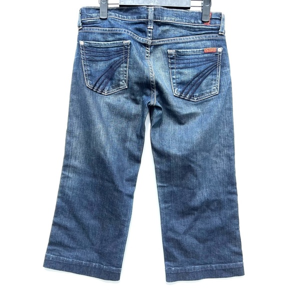 Seven 7 for all mankind crop dojo Dakota jeans gaucho wide 28 culottes - Picture 1 of 9